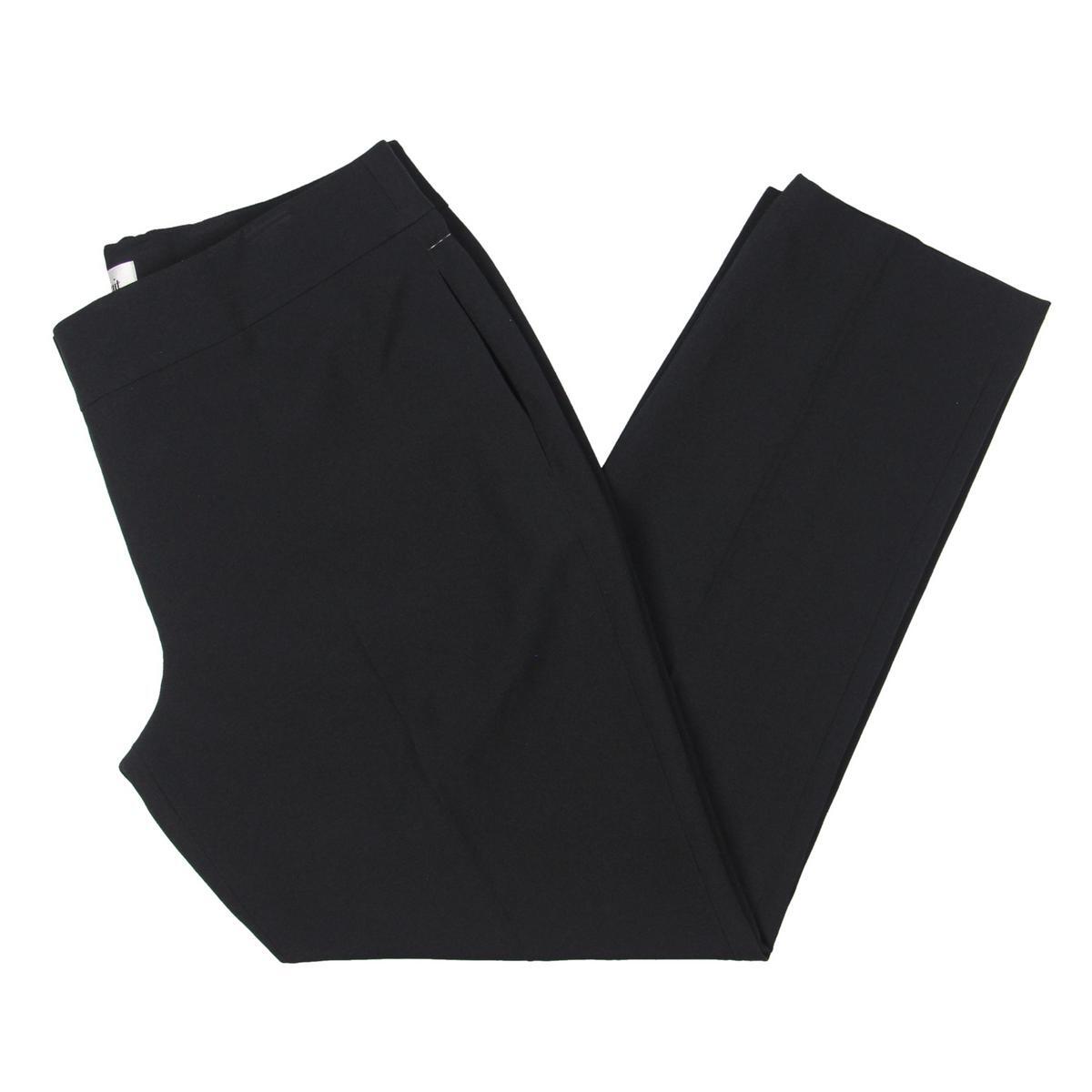 Le Suit Женские черные трикотажные однотонные офисные брюки 14 BHFO 1087