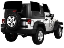 PreCut All Side Window Film Any Tint Shade For Jeep Wrangler 2 door JK 2007-2010
