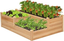 VIVOSUN 42.5x34.5x15 in Wooden Raised Garden Bed Wood Planter Box w/ Screwdriver