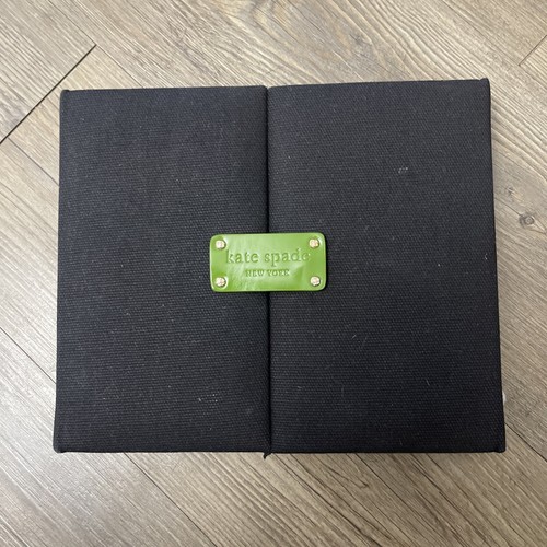 Kate Spade Black Canvas Tri Fold Desktop Weekly Calendar Planner Organizer