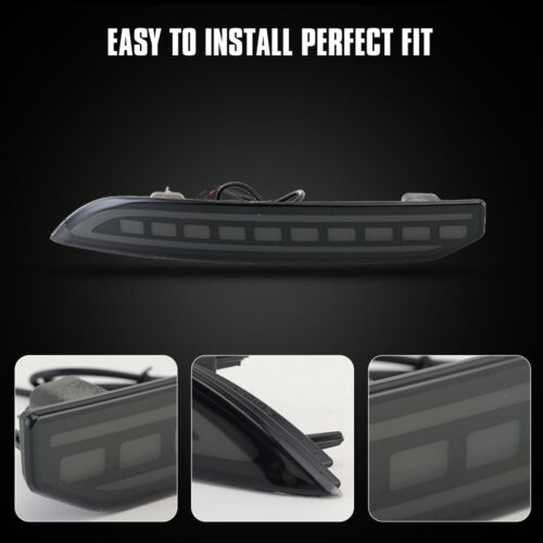 For 2021-2024 Jeep Grand Cherokee Smoke Rear Bumper Reflector Light Left&Right - Foto 3 di 11