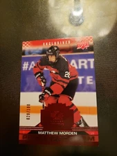 2022 UD TEAM CANADA JUNIORS PRIDE OF THE PROGRAM EXCLUSIVES #/100 MATTHEW MORDEN