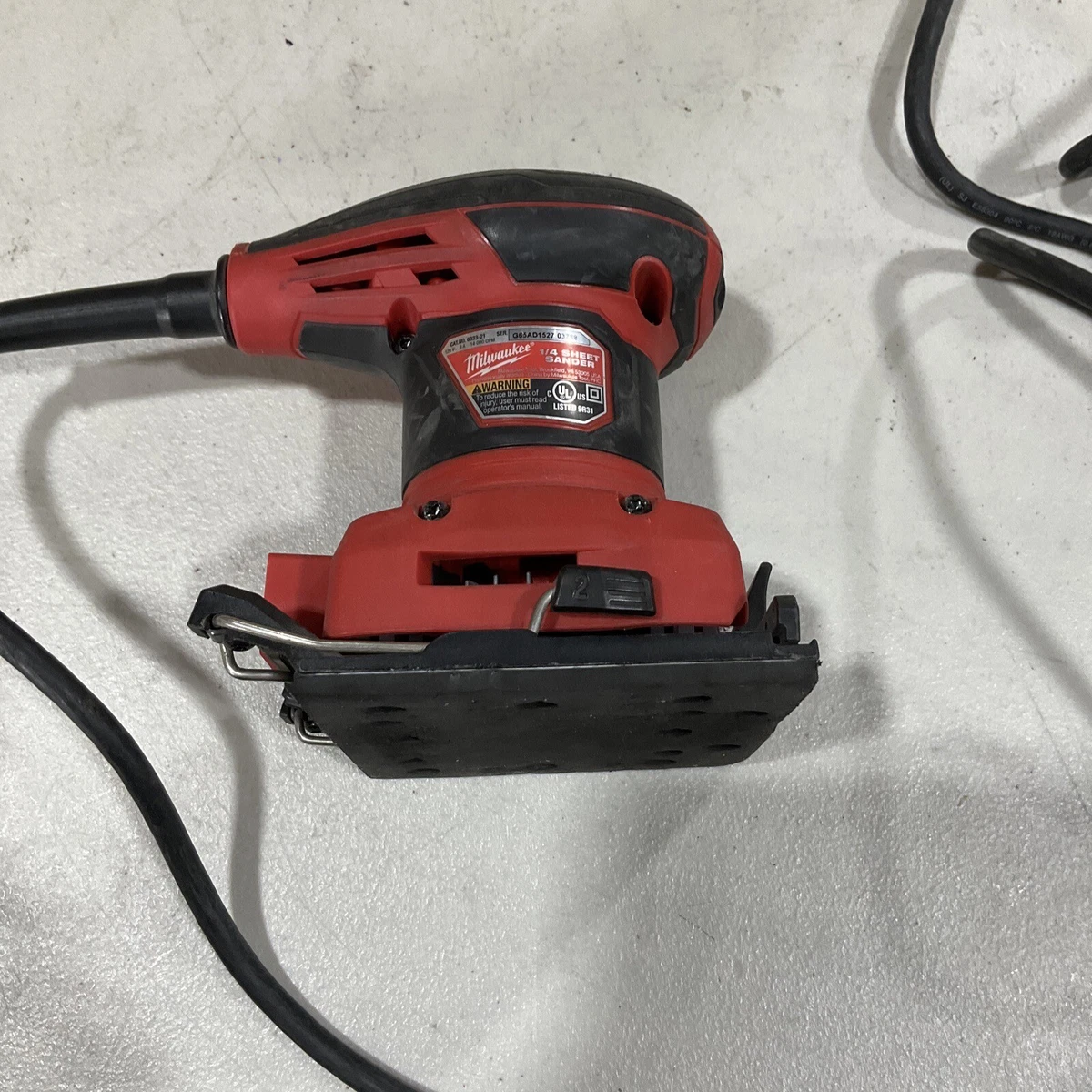 USED Milwaukee 6033 21 1 4 Sheet Palm Hand Sander MISSING DUST BAG