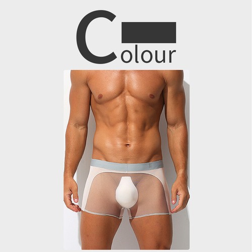 Men's Ultra-thin See Through Underwear Breathable Boxer Briefs Seamless Lingerie - Picture 12 of 24