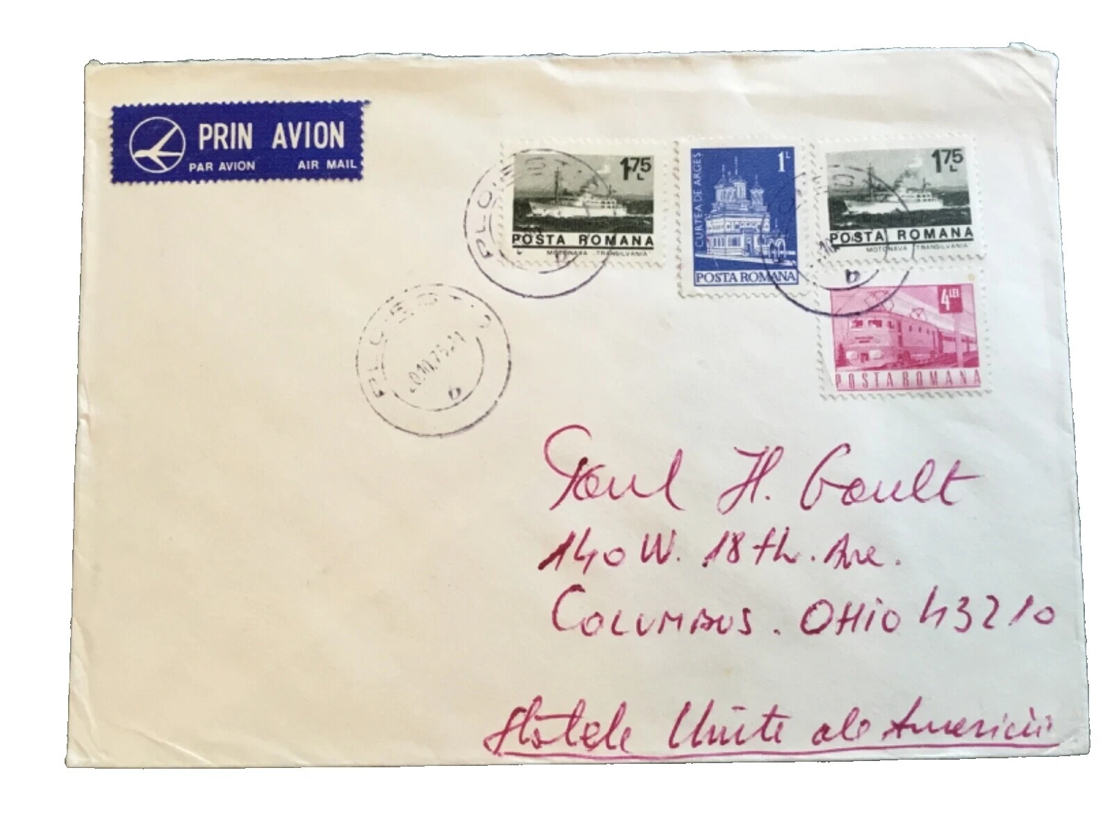 Primer día de emisión Sellos Historia Postal rumana