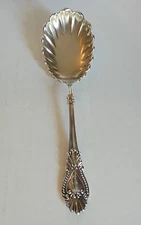 ANTIQUE MECHANICS SILVER CO. / WATSON "BEAD" STERLING SILVER SERVING SPOON