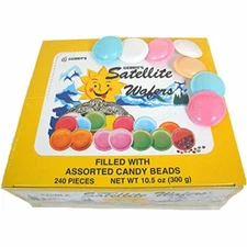 Satellite Wafers 240 Piece Nostalgic Candy - One Box - FREE SHIPPING