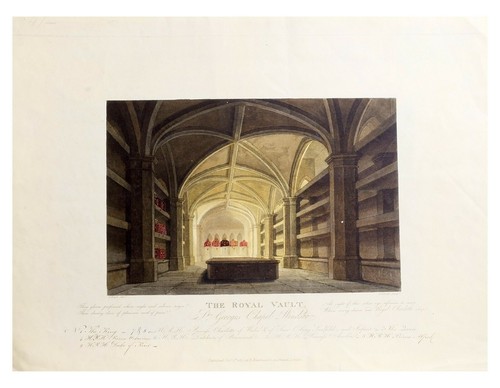 1809 - England - Royal Vault - Hand coloured ENGRAVING (01918) - Picture 2 of 2
