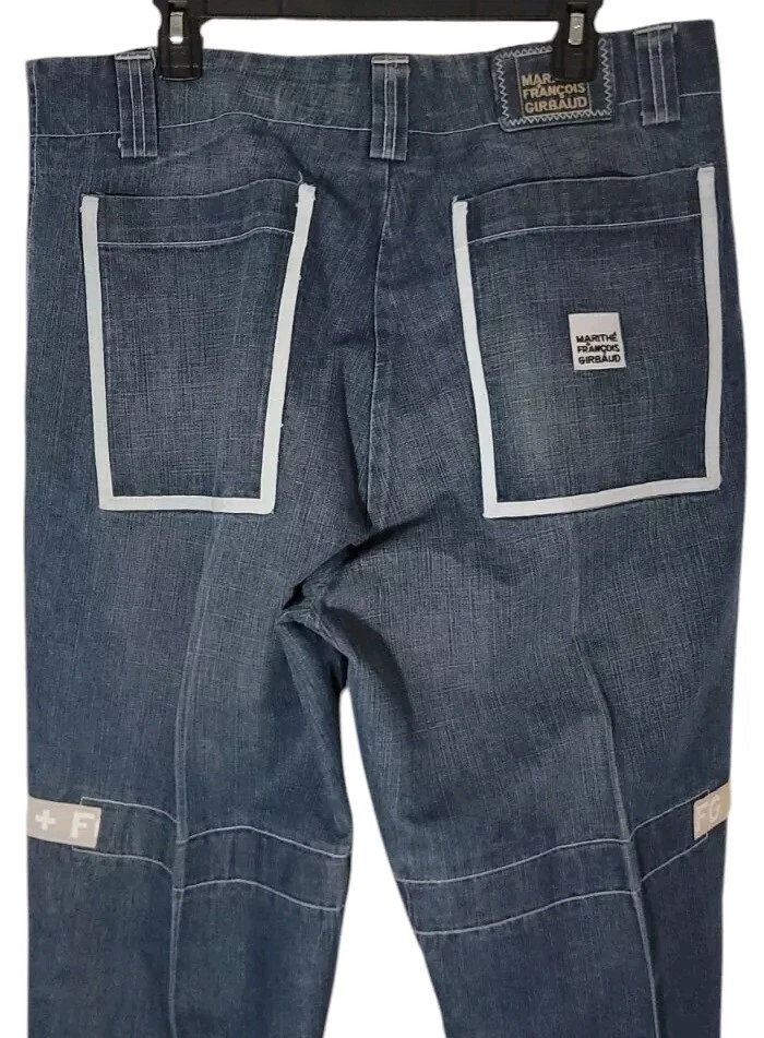 Pantalones de mezclilla cargo de colección Marithe Francois Girbaud talla 38 para hombre Y2K años 90 cinta de transporte Foto 4 de 4