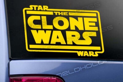 STAR WARS CLONE WARS LOGO sticker decal Rex Cody Wolf Wolffe Fives 