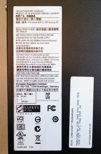 Ubuntu Linux OS HP ProDesk 600 G1 SFF i5-4570 3.20GHz 4GB Ram 128Gb SSD +Tails - Picture 5 of 15