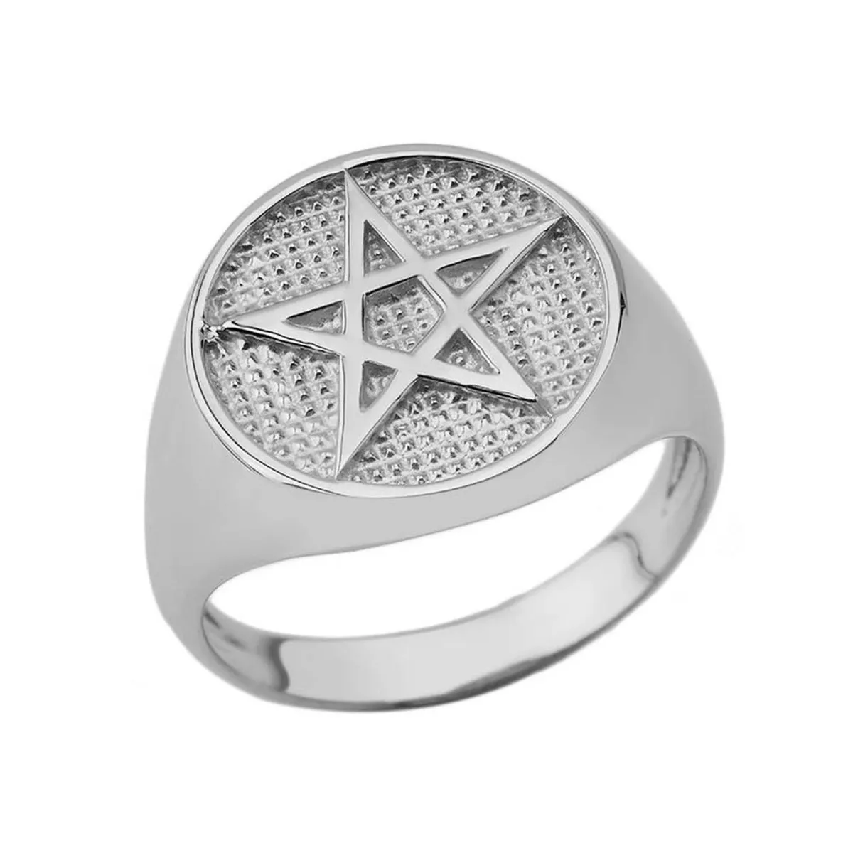 Silver pentagram hotsell ring
