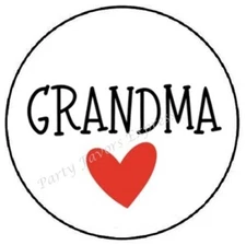 LOVE GRANDMA ENVELOPE SEALS LABELS STICKERS PARTY FAVORS