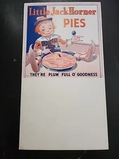 1940's Original Cardboard Little Jack Horner Pies Store Display Poster JTS