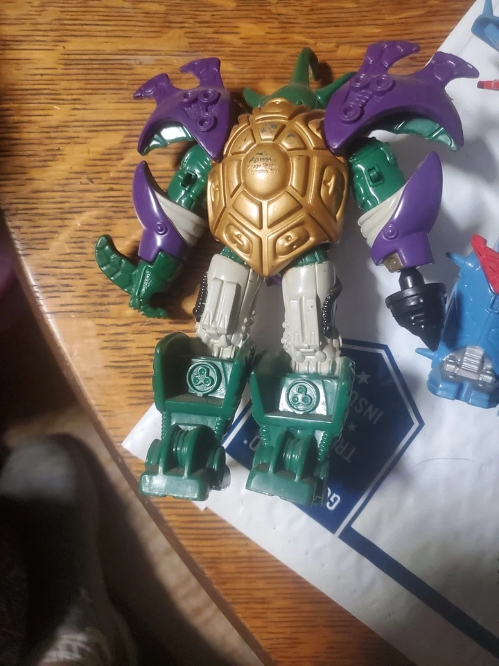 Vintage 1994 Teenage Mutant Ninja Turtles Cyber Samurai Figures Loose Lot Of 4 - Image 3 of 4