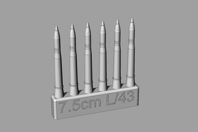 Hauler Models HLH72149 - 1:72 7,5cm L/43 ammo for Pz.IV ausf.G/H/J - Neu