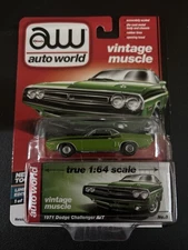 Auto World Vintage Muscle 1971 Dodge Challenger R/T 1:64 Green VHTF 1 Of 1672