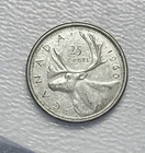 1960 - Canada 25 Cents/Quarter - 0.800 Silver Coin