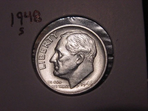 1948-S ROOSEVELT DIME AU BU NICE ORIGINAL COIN FREE SHIPPING