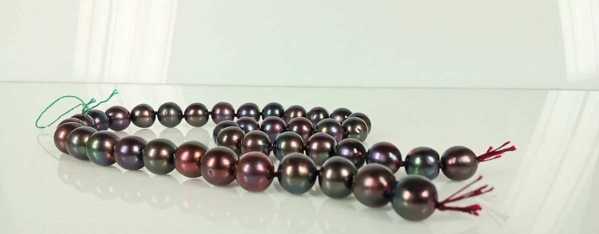 Collana Perline Shell Pearl 18 Pollici - Perle Rotonde Mare Del Sud 12 Mm Multicolore - Fatta A Mano