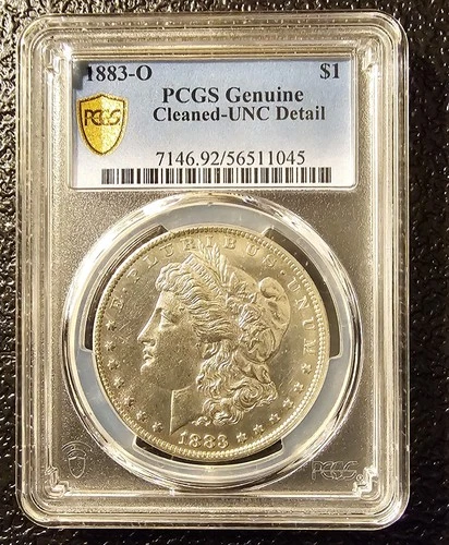 1883-0 Pcgs Genuine Cleaned UNC Detail Morgan Silver Dollar