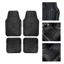 FH Group Universal Fit Carpet Rubber Car Floor Mats - SUV Van Truck All Weather