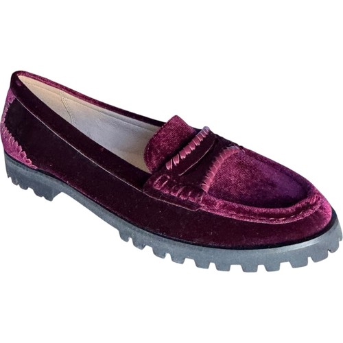 Neu mit Etikett Jack Rogers Tabby Penny-Loafer aus Veloursleder flache Damenschuhe bordeauxfarben Größe 8B - Bild 3 von 14