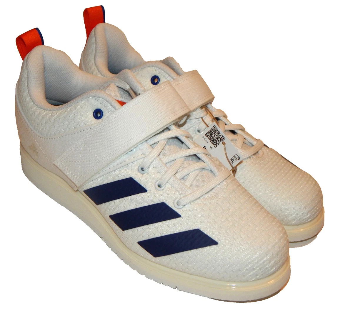 Adidas Powerlift 5 Weightlifting Shoes JP9878 White Dark Blue Mens Size 10.5 New Adidas Powerlift 5 Men main image 3