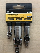 Titan Tools 60933 ~ 3 pc. Universal Joint Set (1/4" - 1/2" - 3/8") FREE SHIPPING