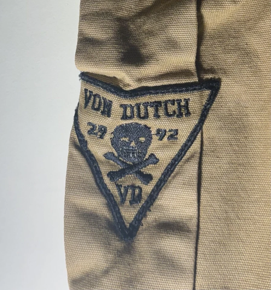 Von Dutch Short Cargo Kaki Homme Y2K Vintage S - Photo 4/4