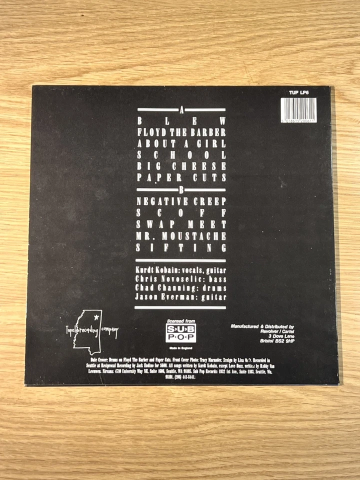 Nirvana 🎸 Bleach, 1989 1st Press Vinyl LP, Tupelo TUPLP6, Nr Mint - Image 2 of 4