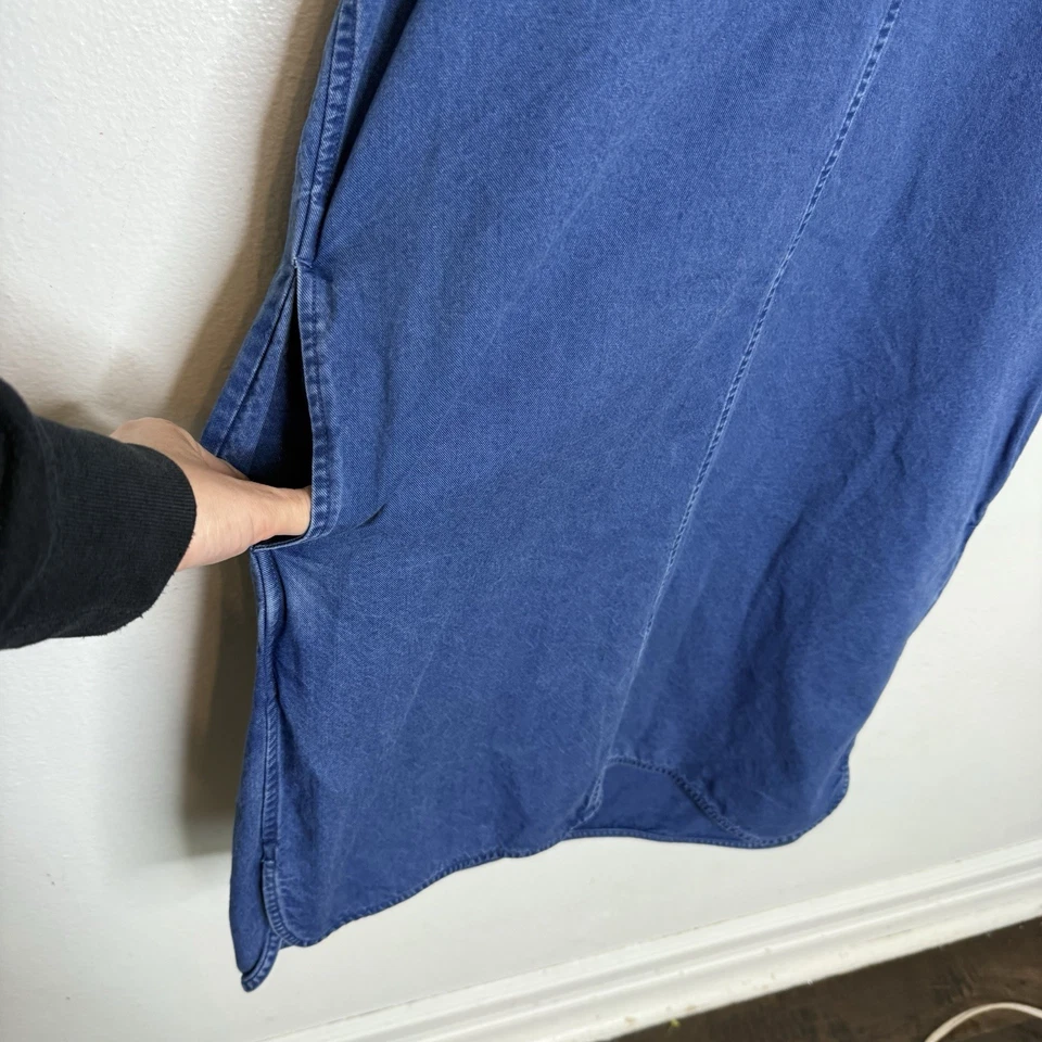 Vestido Camisa Everlane Popover Cuello Dividido 100% Algodón Manga Corta Para Mujer’s 0 Foto 3 de 4