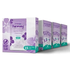 Theraworx Harmony Gentle Daily Cleansing Feminine Wipes Fragrance Free, Reduc