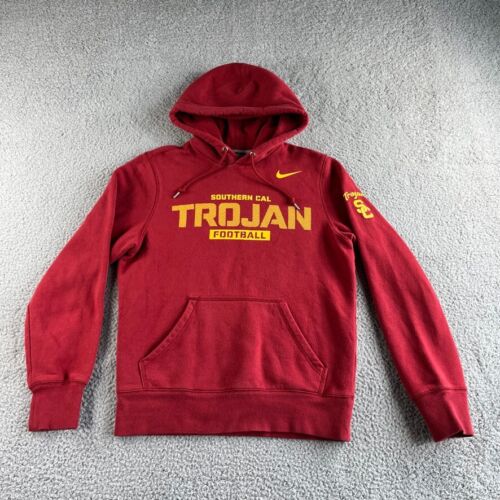 Nike Trojan Sweater Adult Small Red Hoodie Sweatshirt Football USC College Mens