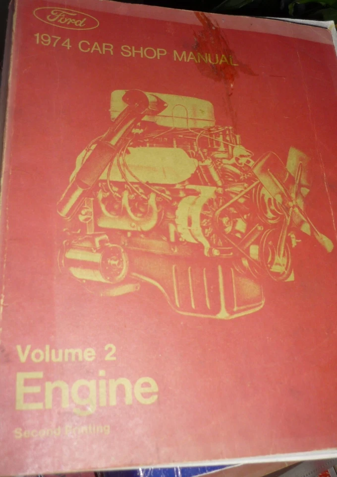 ford CAR SHOP MANUAL Werkstatthandbuch 1974 engine 2 Mappe - Bild 1 von 1