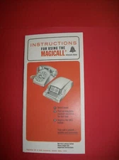 Bell System Color User Instructions for MAGICALL Auto Dialer (MIB-F67)