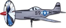 Airplane Wind Spinner-Whirligig Garden Stake- P-51 Mustang-by Premier Kites
