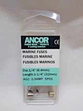 Marine Grade Marine Fuses AGC 5 Pack NEW Variety of sizes available (CHOOSE)