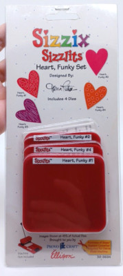 New Sizzix Sizzlits, Heart Funky Set