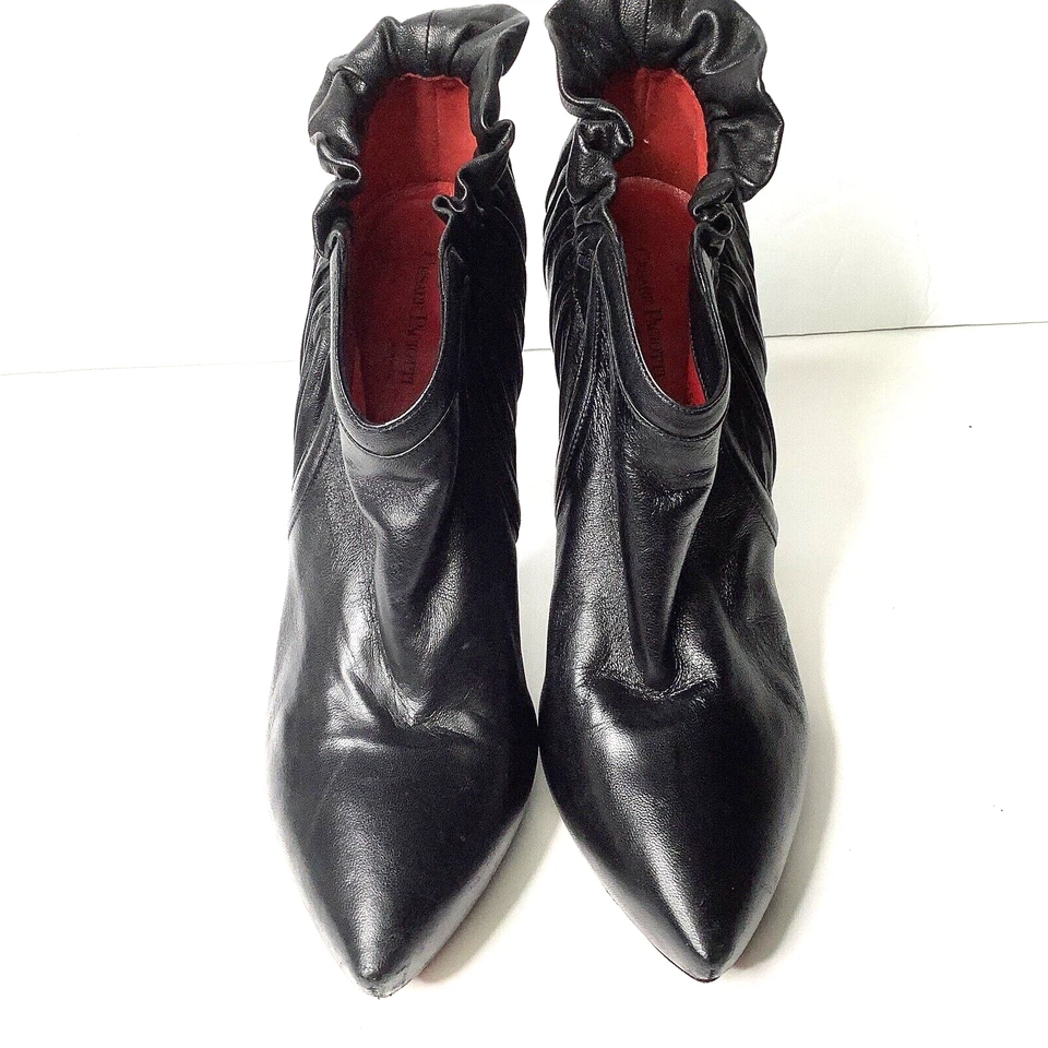 Cesare Paciotti Womens Black Leather Stiletto High Heel Ankle Booties Size 38.5 - Image 4 of 4
