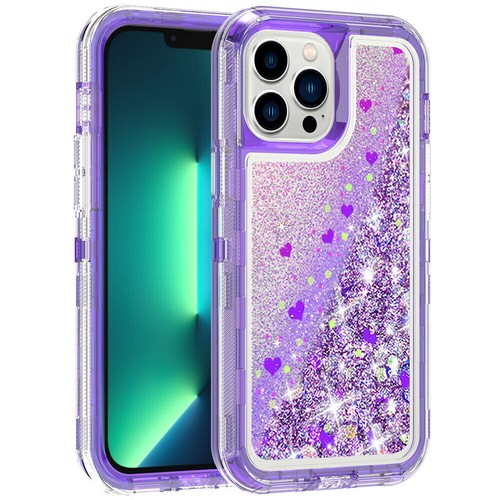 For iPhone 13 12 Pro Max 11 Hard Liquid Glitter Girl Cute Case+Screen Protector - Picture 33 of 52