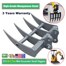 Rake Attachments For 1-2Ton Mini Excavator Small Digger Crawlers Pin : ∮25*160