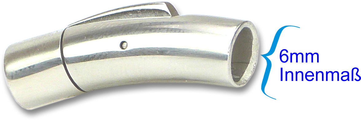 Edelstahl Hebeldruckverschluss Ø3,4,5,6 Schmuck Verschlüsse f.Lederkette Armband