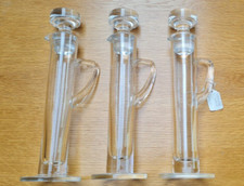 3x Large Cathedral Glass Holy Oil Stock Stocks IBC From Wippell With Stoppers