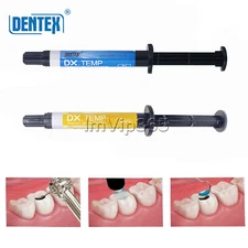 DENTEX Dental Temporary Flowable Light Cure Composite Resin Blue/Transparent