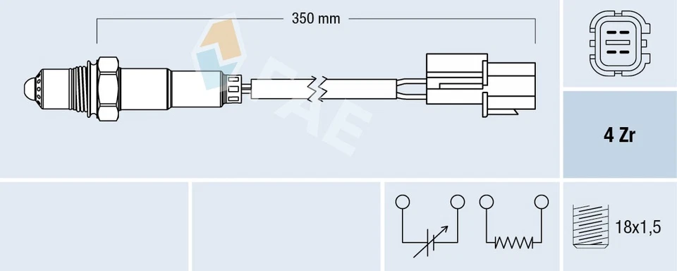 Sonde lambda 77287 FAE pour MITSUBISHI - Photo 1/1