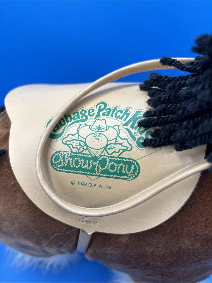 RARE Vintage 1984 16" Cabbage Patch Kids Plush Brown Horse Show Pony - Image 4 of 4