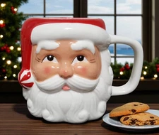Macys The Cellar Figural Santa Claus Mug 18.6 OZ NEW Christmas Holiday