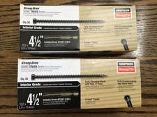 NEW Lot of 2 Boxes Simpson Strong-Tie SDWC15450 KT 4 1/2” Truss Screws 100 Total