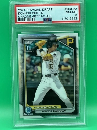 2024 Bowman Draft - Konnor Griffin Bowman 1st RC Chrome Refractor PSA 8